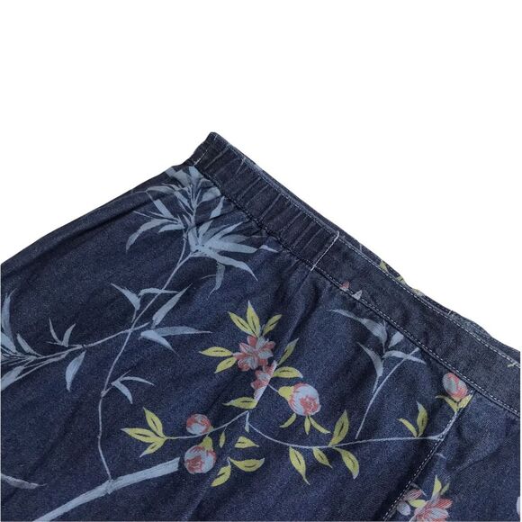 Sag Harbor Sport Tropical Lightweight Zip & Tie Wide Leg Cropped Jeans Blue XL - Picture 12 of 16